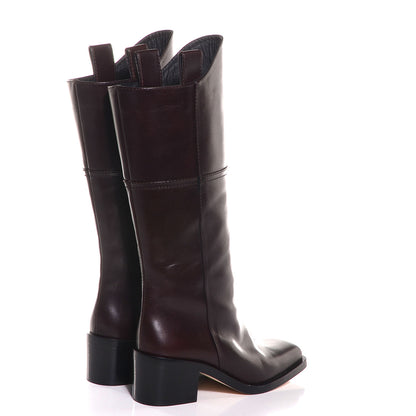 Chanel Calfskin CC Knee High Boots 39.5 Dark Brown 5 of 10