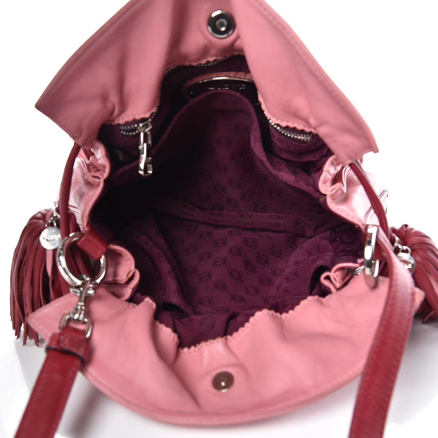 Calfskin Flamenco Shoulder Bag Pink