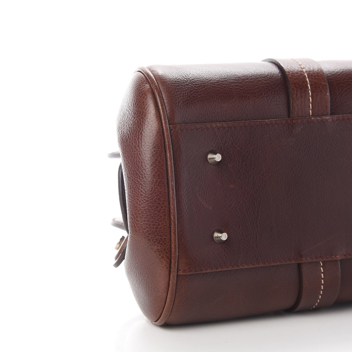 Grained Calfskin Romantic Flowers Frame Satchel Brown