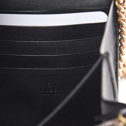 Gucci Velvet Matelasse GG Marmont Chain Wallet Black 6 of 9
