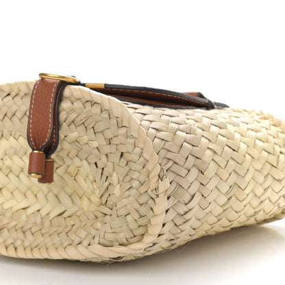 Chloe Raffia Small Grain Calfskin Small Marcie Basket Tan 8 of 8