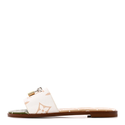 Louis Vuitton Monogram Giant Lock It Flat Mule 37 Kaki 1 of 12