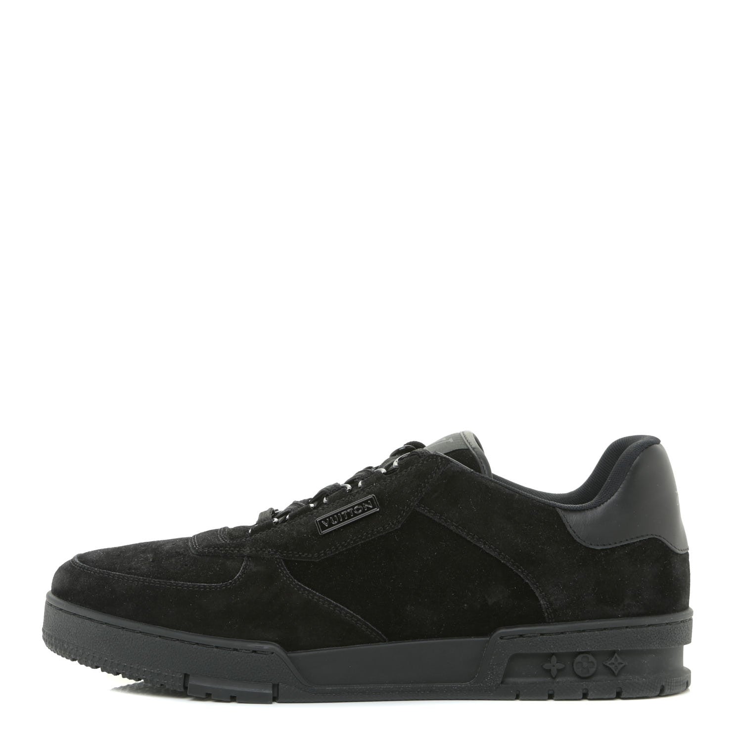 Louis Vuitton Suede Mens LV Trainer Sneakers 9 Black 1 of 15