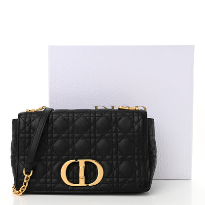 Christian Dior Calfskin Cannage Medium Caro Bag Black 11 of 11