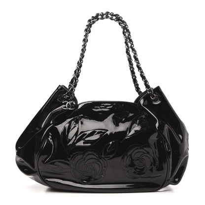 Chanel Patent Camellia Shoulder Bag Black 1 of 12