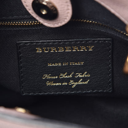 Burberry Grainy Calfskin House Check Baby Banner Tote Pale Orchid 6 of 13