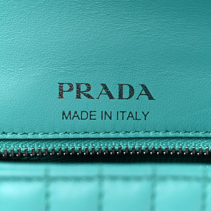 Prada Soft Calfskin Impunture Diagramme Small Chain Flap Shoulder Bag Giada 7 of 8