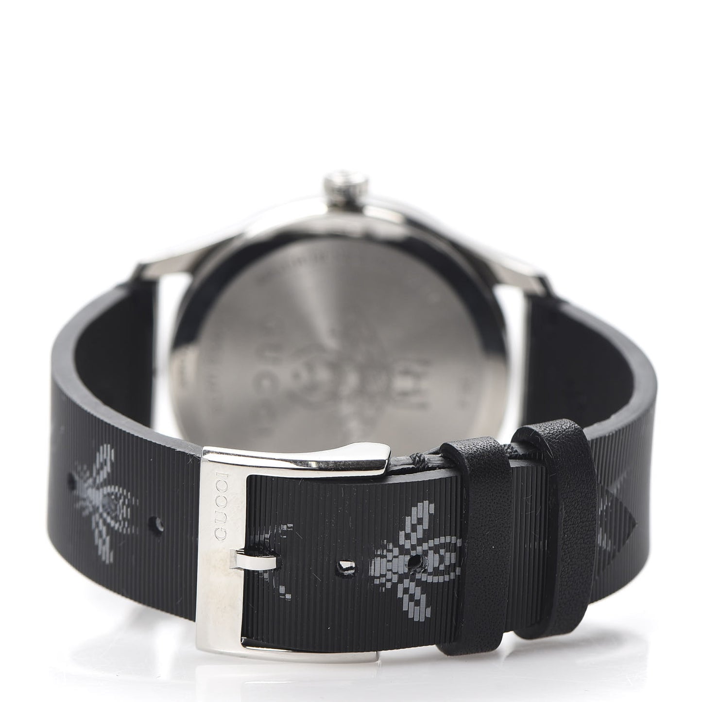 Stainless Steel Calfskin 38mm G-Timeless Bee Star Hologram Quartz Watch Black