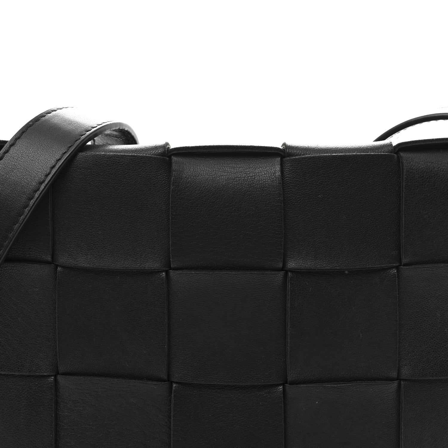 Bottega Veneta Lambskin Maxi Intrecciato Cassette Crossbody Bag Black 8 of 10