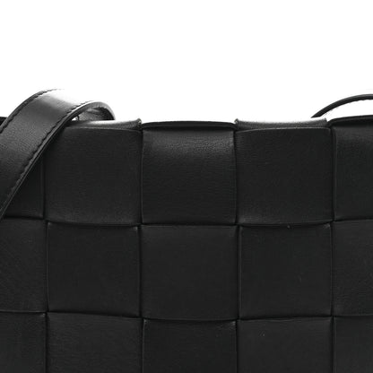 Bottega Veneta Lambskin Maxi Intrecciato Cassette Crossbody Bag Black 8 of 10