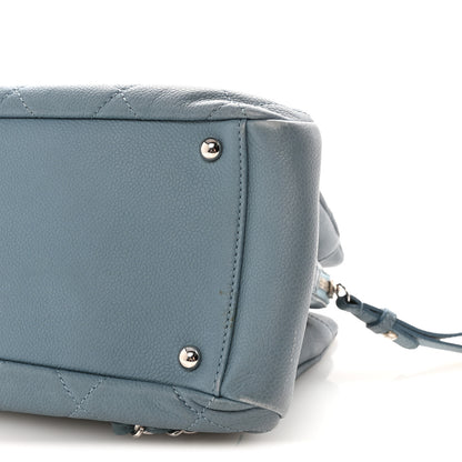 Chanel Caviar Quilted CC Timeless Soft Tote Blue 10 of 10