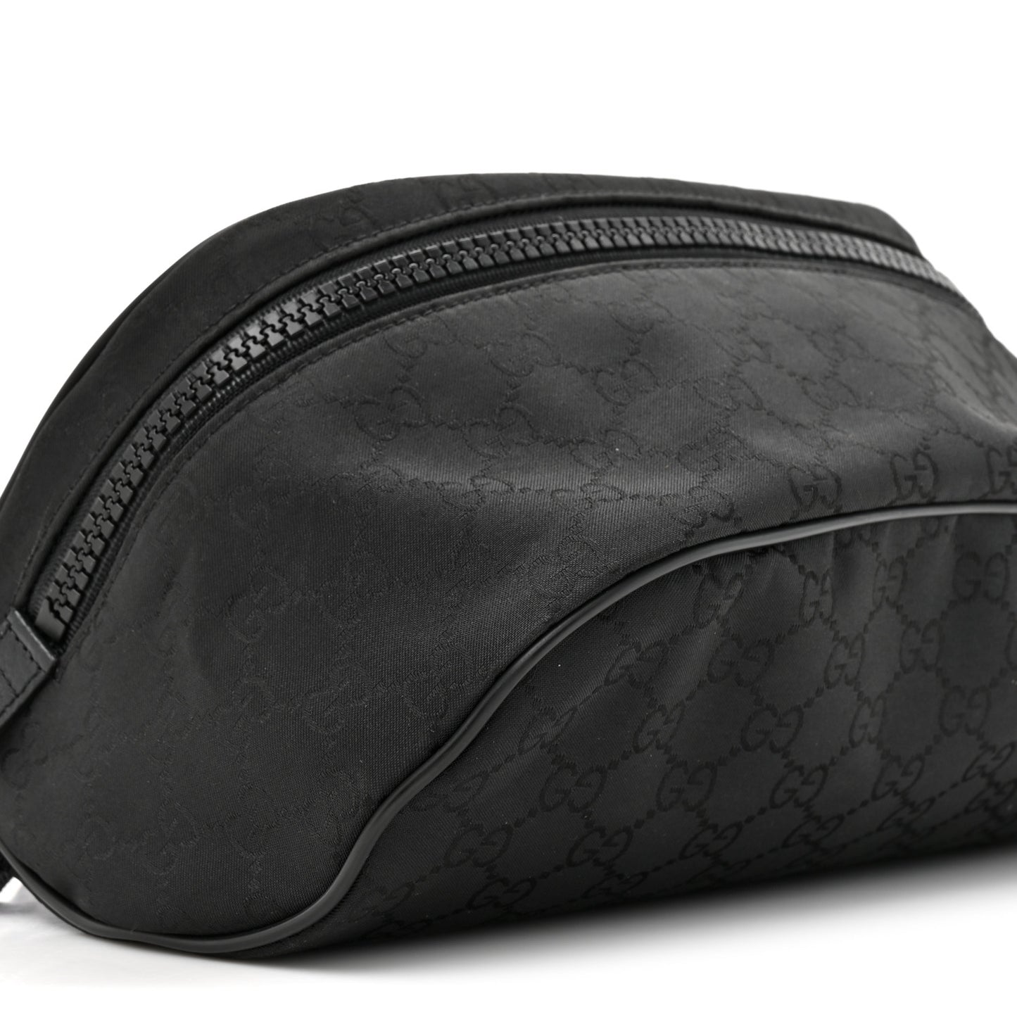 Nylon Monogram Fanny Pack Belt Bag Black