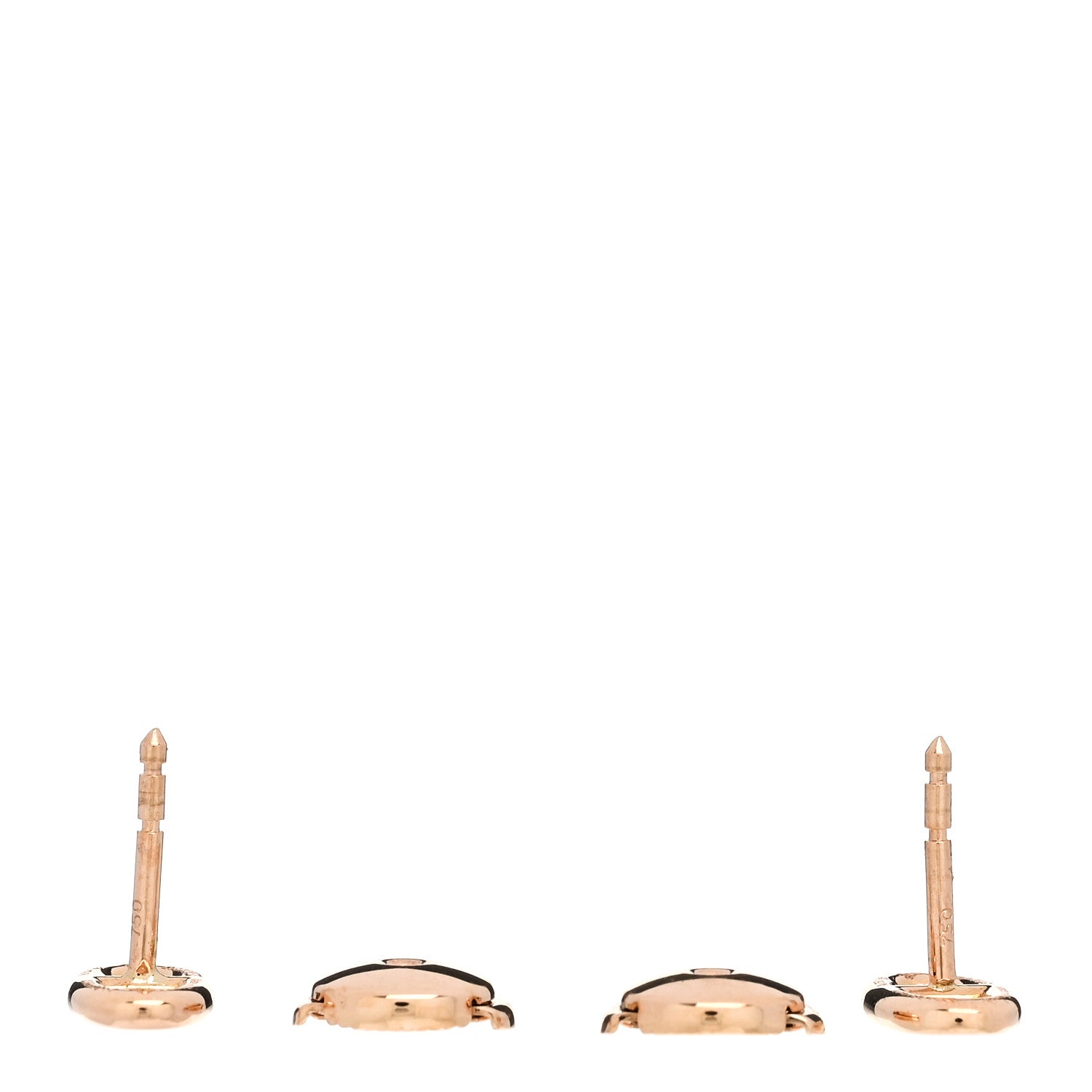 Hermes 18K Rose Gold TPM Farandole Stud Earrings 3 of 5