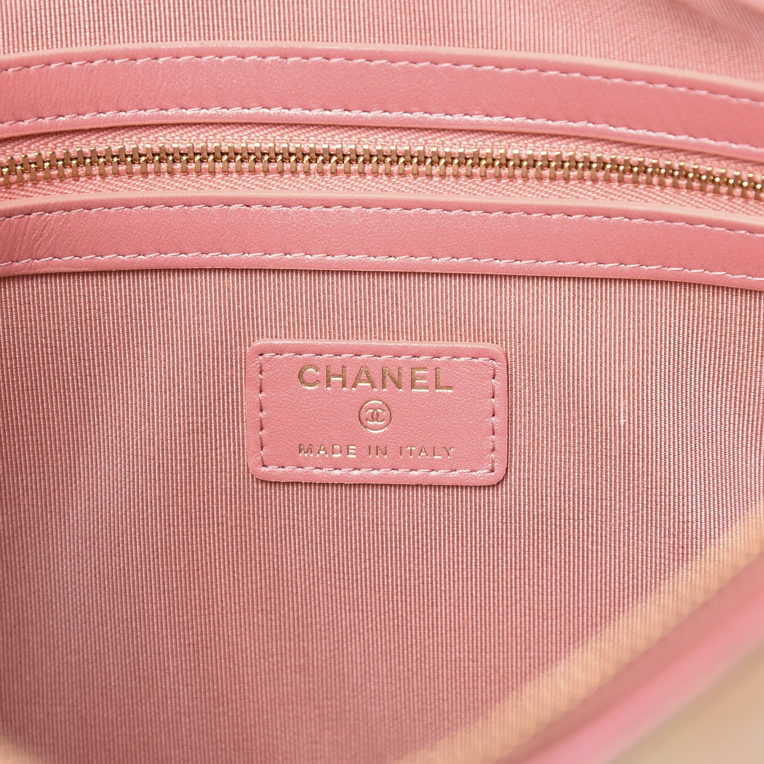 Chanel Iridescent Calfskin Quilted Large 19 Cosmetic Case Pink 6 of 12
