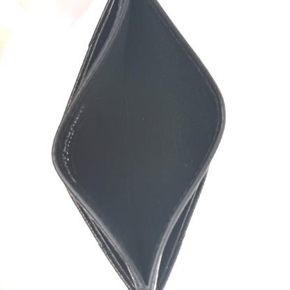 Saint Laurent Grain De Poudre Matelasse Chevron Monogram Credit Card Case Black 5 of 8