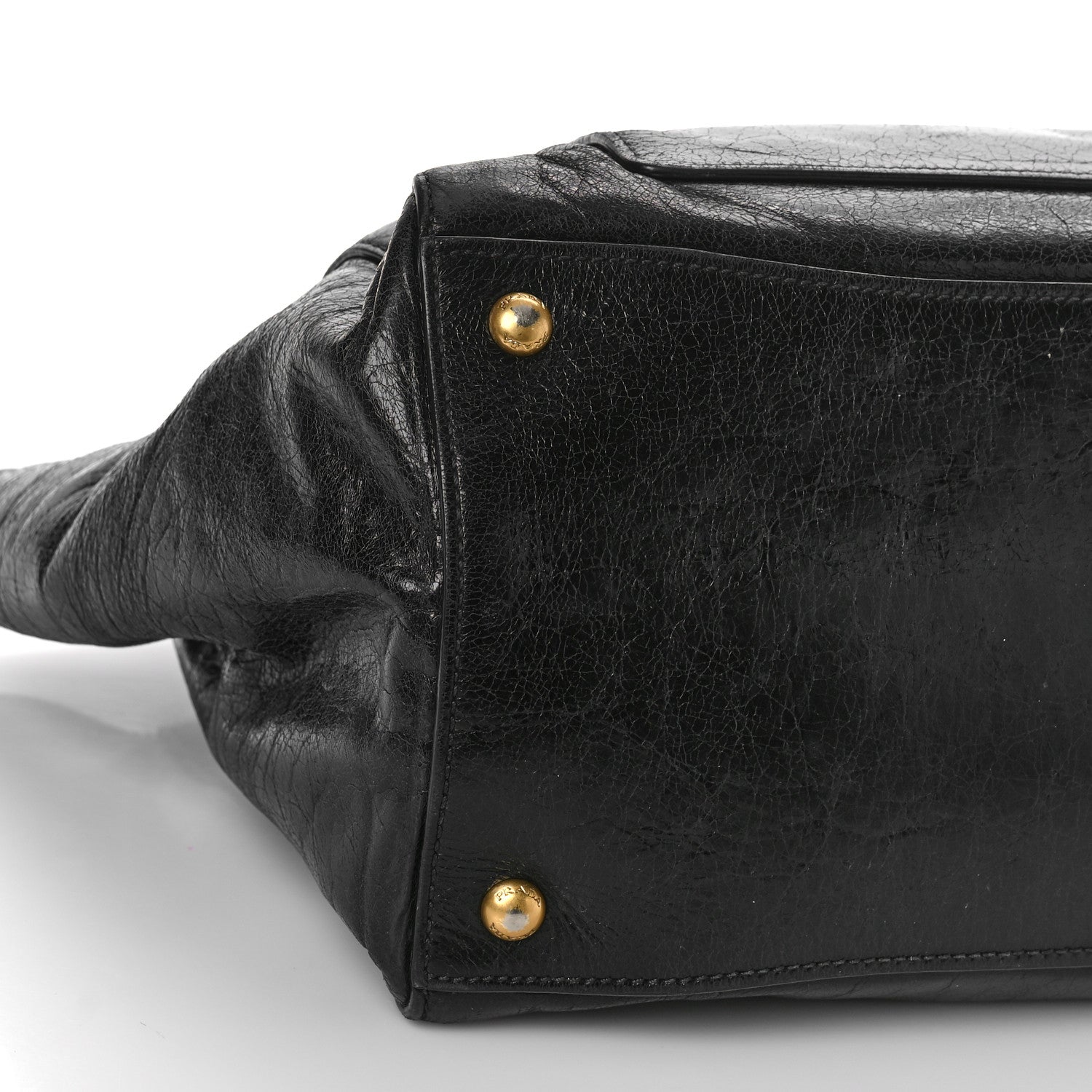 Prada Vitello Shine Tote Black 7 of 9