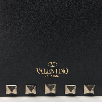 Valentino Garavani Calfskin Small Rockstud Chain Camera Crossbody Bag Black 7 of 9