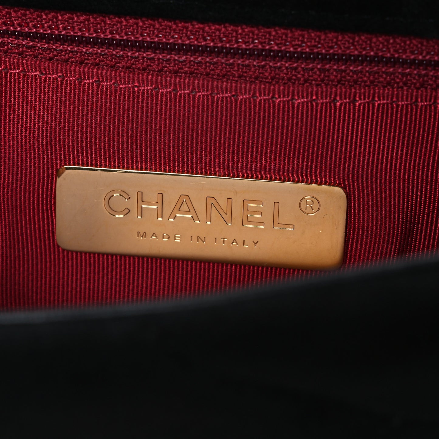 Velvet Quilted Medium Chanel 19 Flap Black