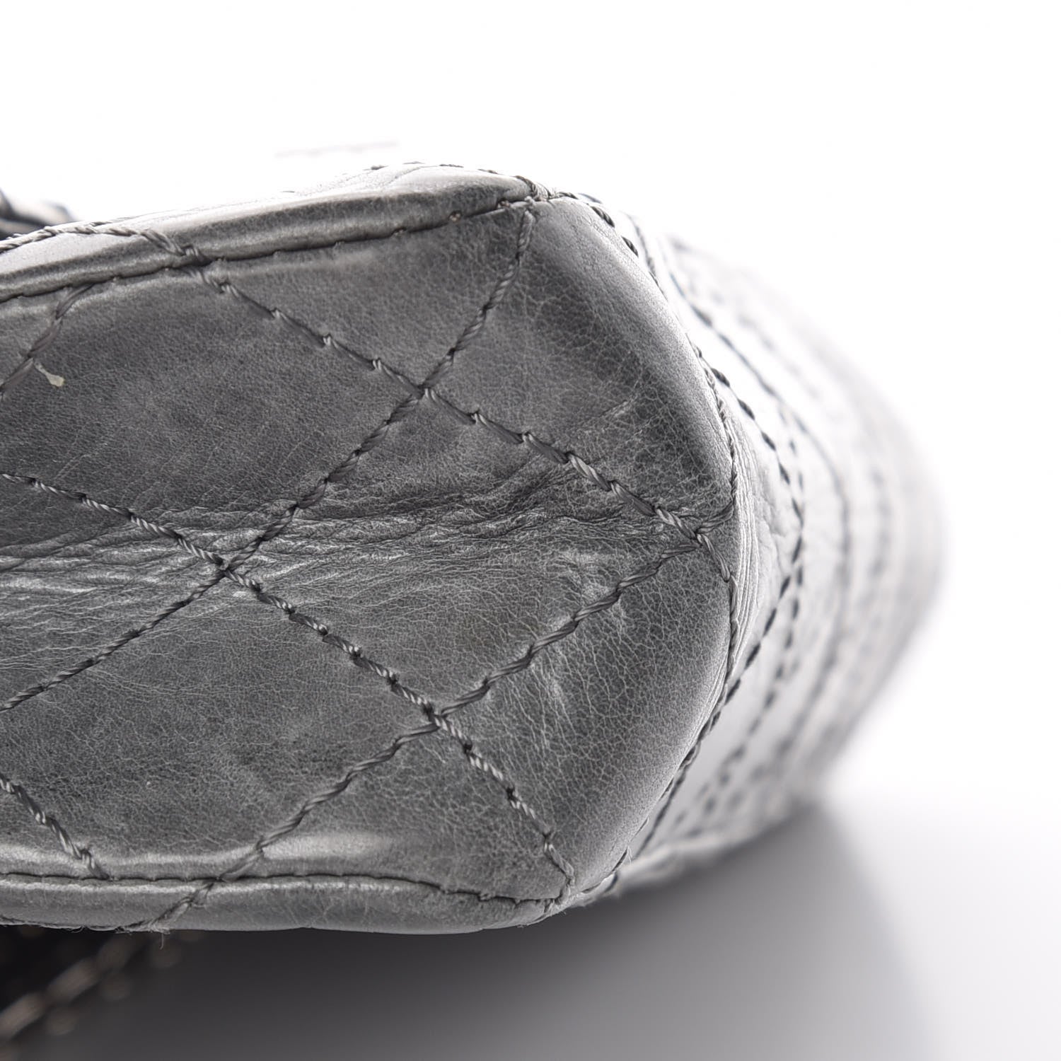 Chanel Aged Calfskin Quilted 50th Anniversary 2.55 Reissue 225 Flap Grey 5 of 15