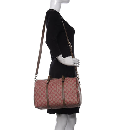 Gucci GG Supreme Monogram Medium Nice Boston Red 2 of 22