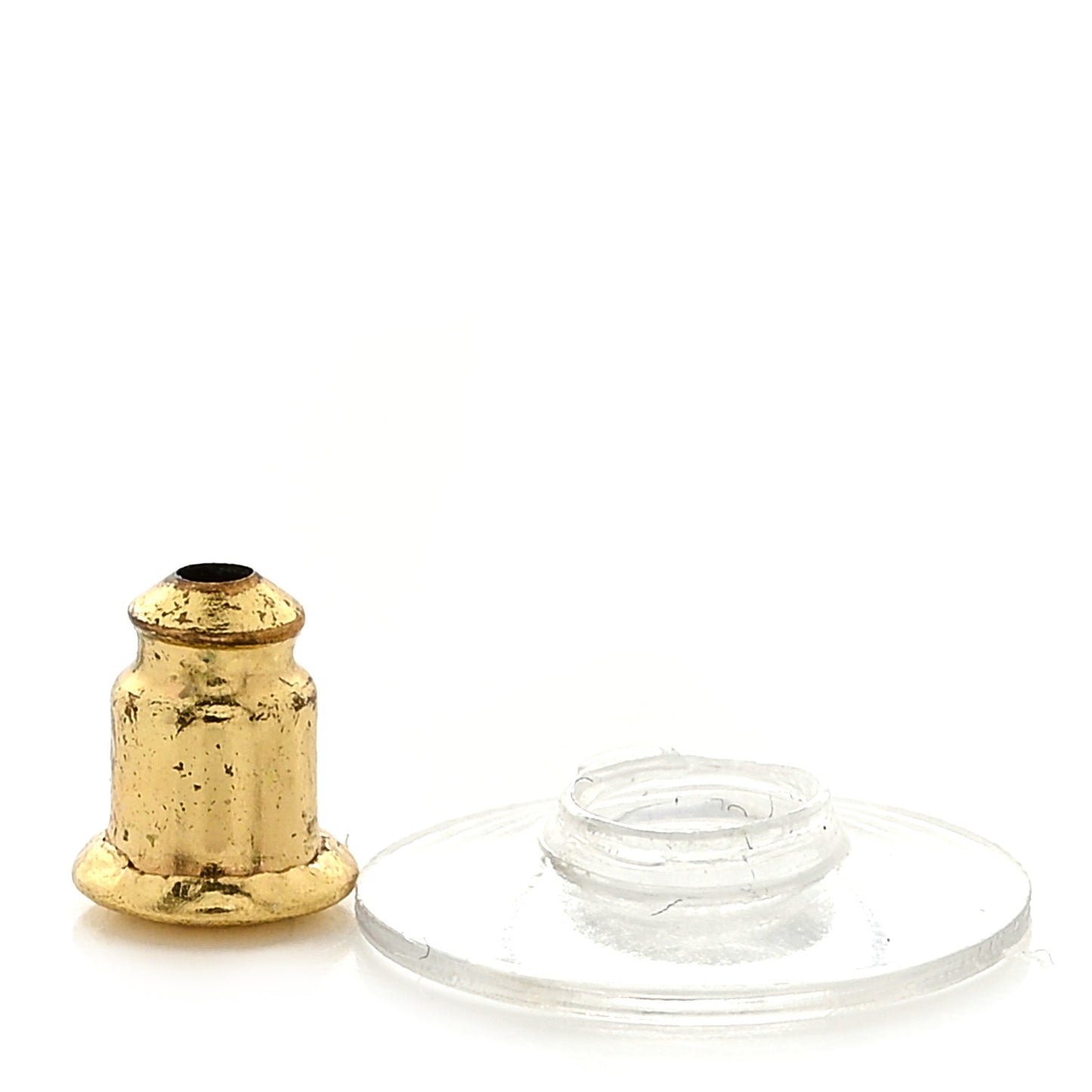 Crystal Square CC Earrings Gold
