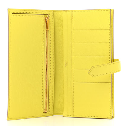 Hermes Chevre Mysore Bearn Gusset Wallet Soufre 4 of 6