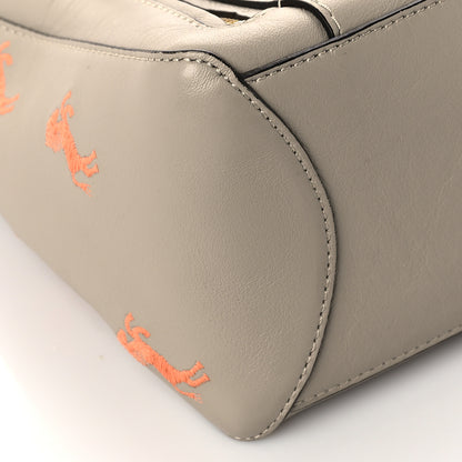 Chloe Smooth Calfskin Little Horses Embroidered Small Faye Day Shoulder Bag Pastel Grey 6 of 7