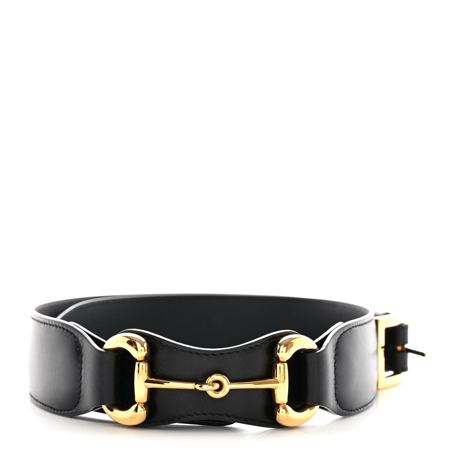 Gucci Efesto Leather Horsebit 25mm Belt 85 34 Black 3 of 6