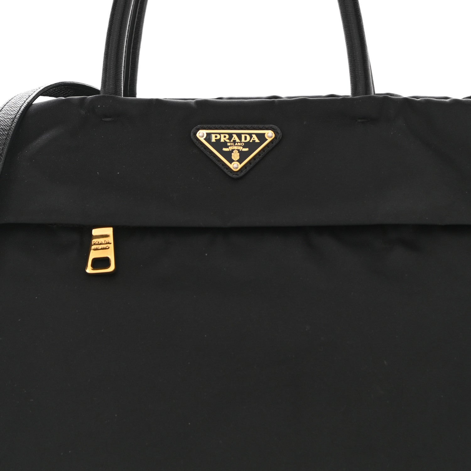 Prada Tessuto Nylon Saffiano Tote Black 8 of 14