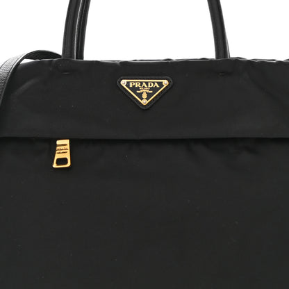 Prada Tessuto Nylon Saffiano Tote Black 8 of 14
