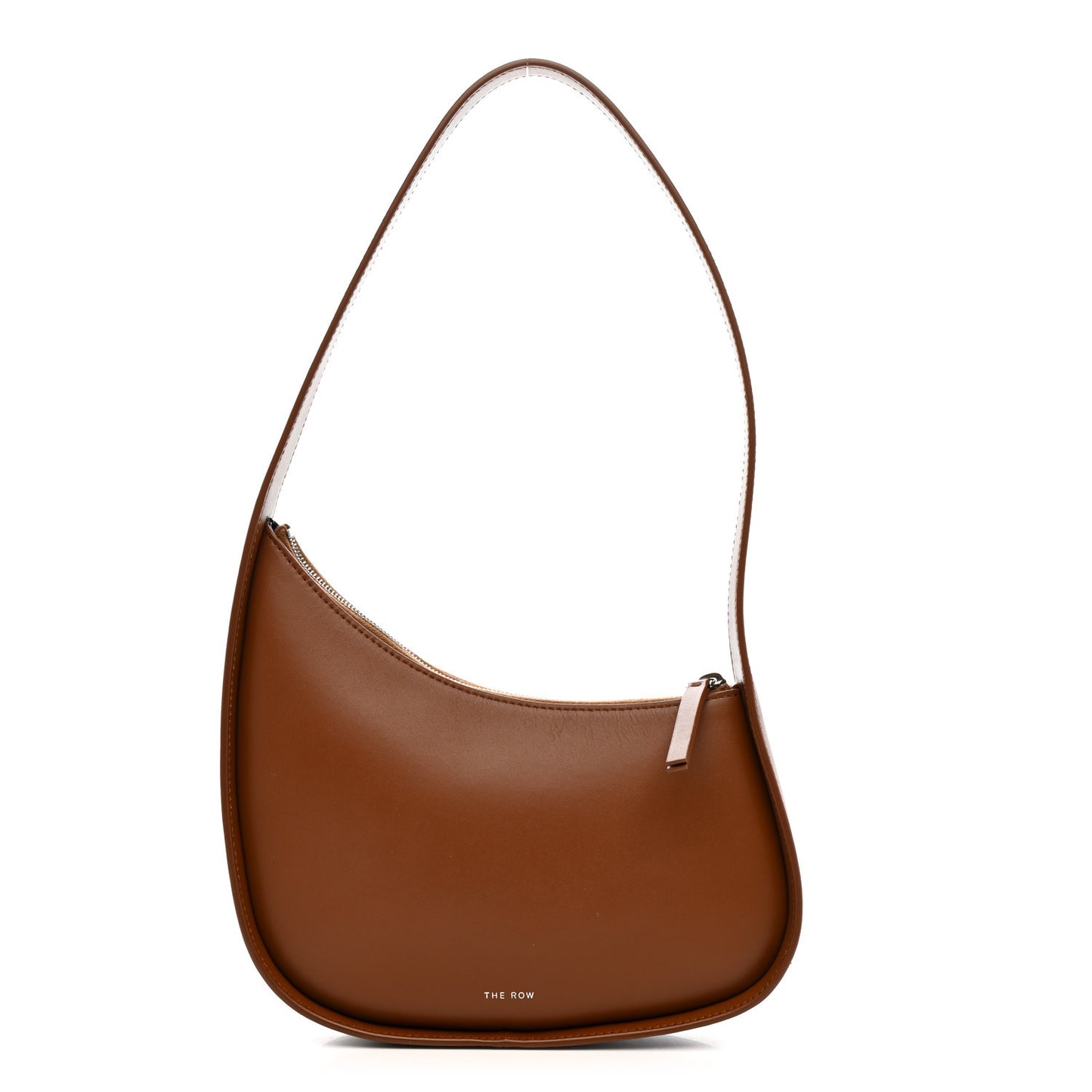 Smooth Calfskin Half Moon Shoulder Bag Chestnut