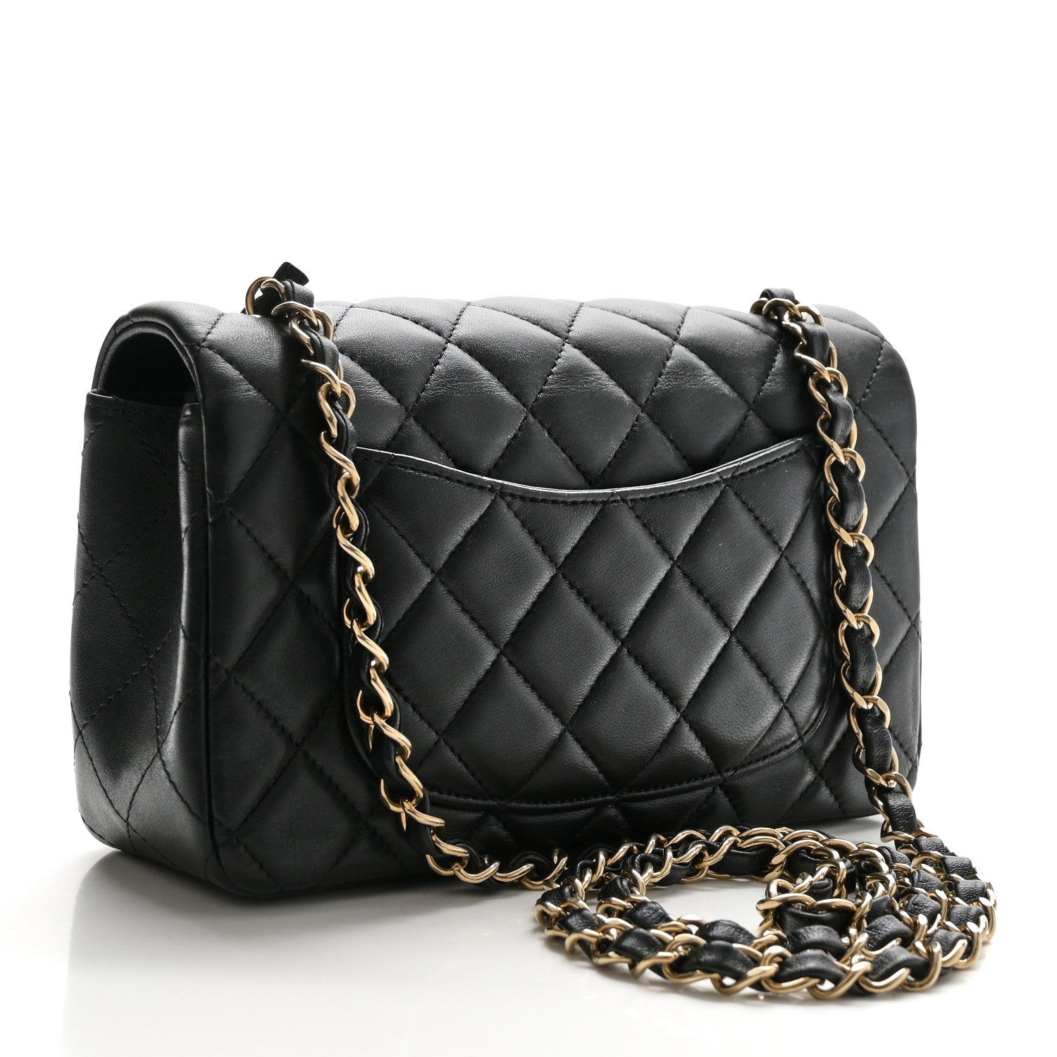 Chanel Lambskin Quilted Mini Rectangular Flap Black 3 of 11
