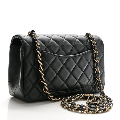 Chanel Lambskin Quilted Mini Rectangular Flap Black 3 of 11
