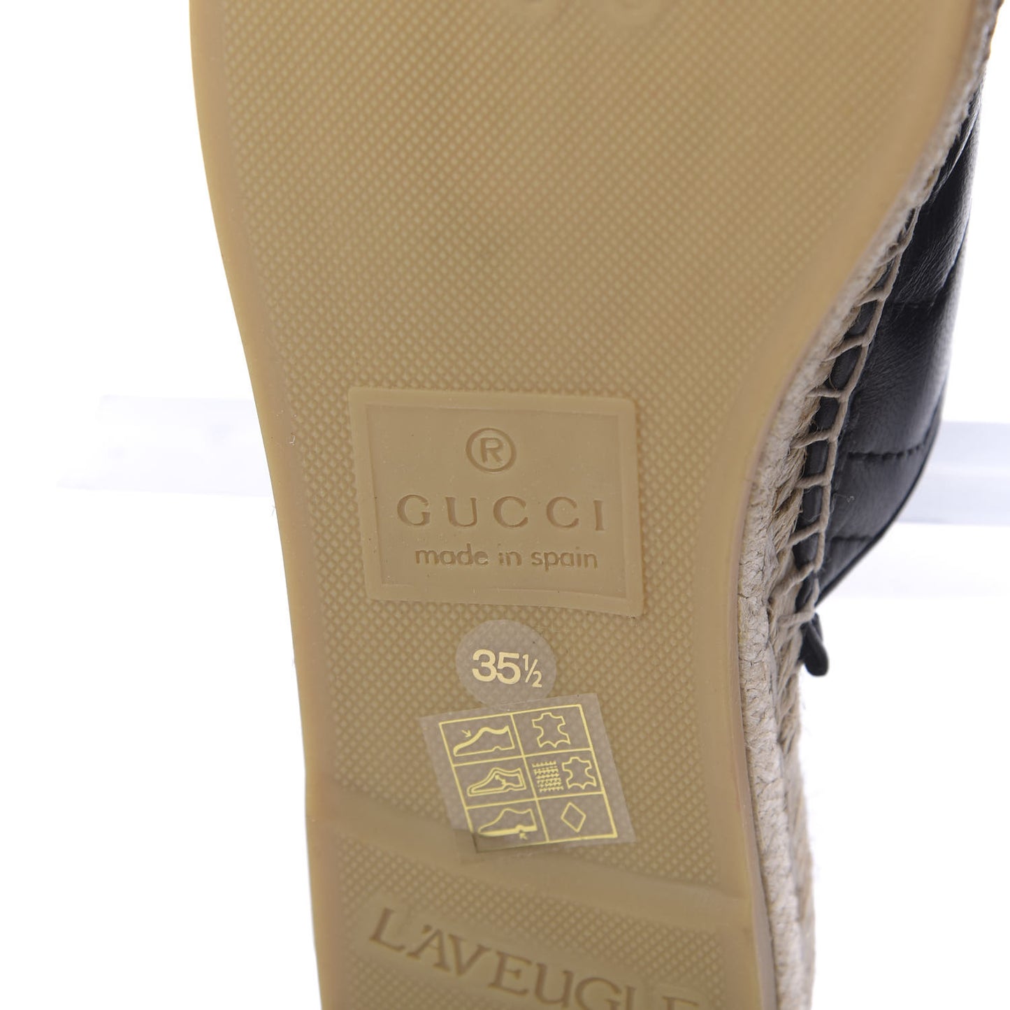 Nappa Matelasse GG Marmont Espadrille Slippers 35.5 Black