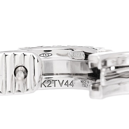 Bulgari 18K White Gold Small B.Zero1 Hoop Earrings 4 of 4