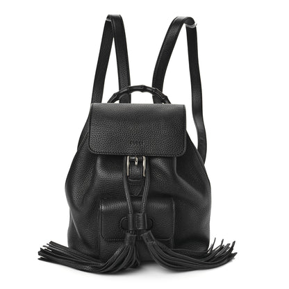 Gucci Calfskin Small Bamboo Backpack Black 1 of 9