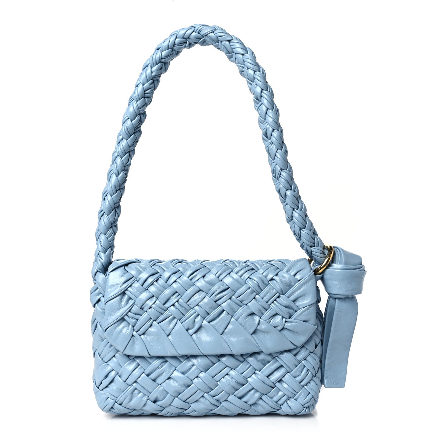Calfskin Foulard Intreccio Kalimero Città Shoulder Bag Ice