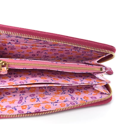 Prada Saffiano Zip Around Wallet Peonia 5 of 7