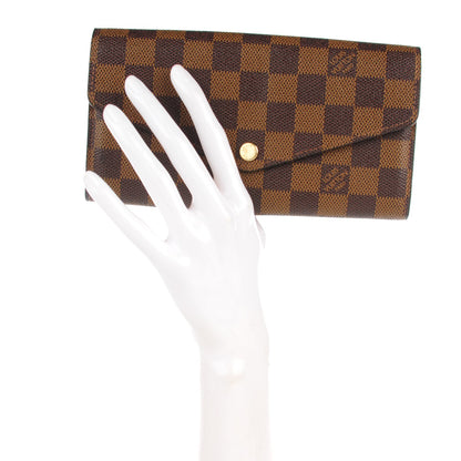 Louis Vuitton Damier Ebene Sarah Wallet NM 2 of 9