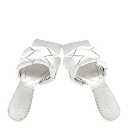 Bottega Veneta Nappa Maxi Intrecciato Lido Mule Sandals 36 Optic White 2 of 7