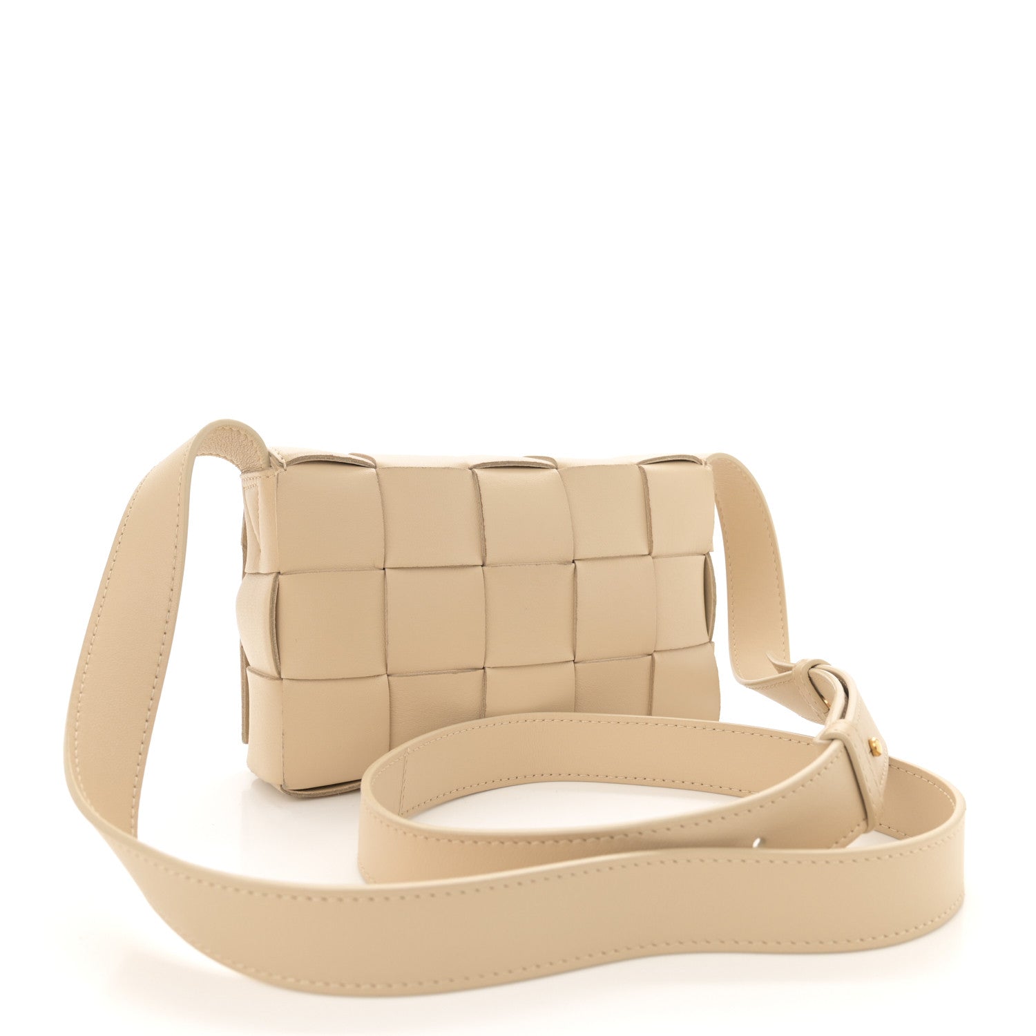Bottega Veneta Brushed Calfskin Maxi Intreccio Crossbody Cassette Bag Porridge 3 of 12