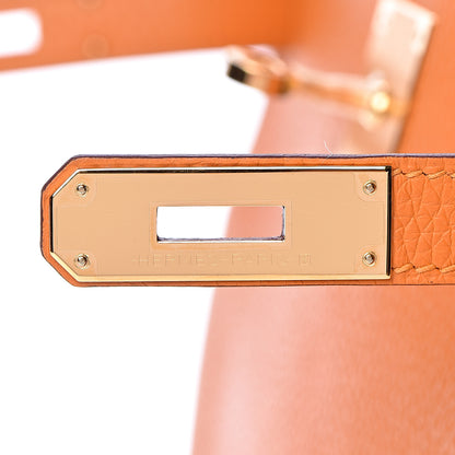 Hermes Taurillon Clemence Kelly Retourne 28 Abricot 11 of 38