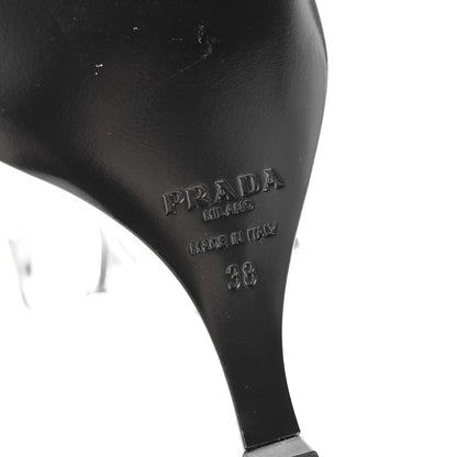 Prada Spazzolato Flame Wedge Sandals 38 Argento 6 of 7