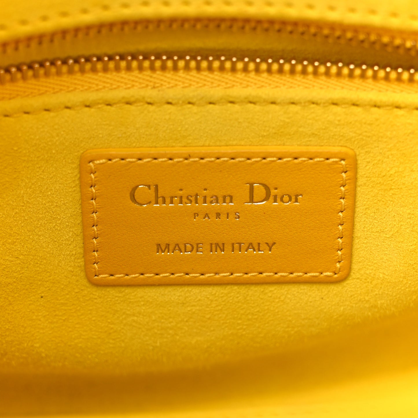 Lambskin Cannage Gradient Small My ABCDior Lady Dior Yellow