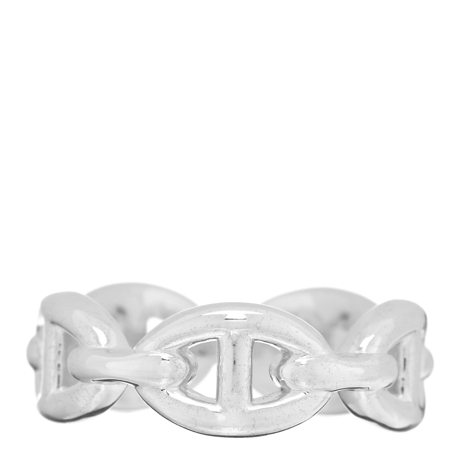 Hermes Sterling Silver PM Chaine d'Ancre Enchainee Band Ring 51 5.75 1 of 5