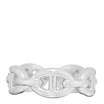 Hermes Sterling Silver PM Chaine d'Ancre Enchainee Band Ring 51 5.75 1 of 5
