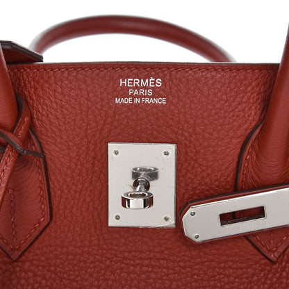Hermes Taurillon Clemence Birkin 35 Rouge Venetian 16 of 36