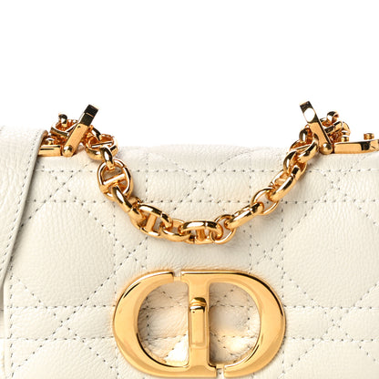 Christian Dior Supple Calfskin Cannage Micro Caro Bag Latte 6 of 9