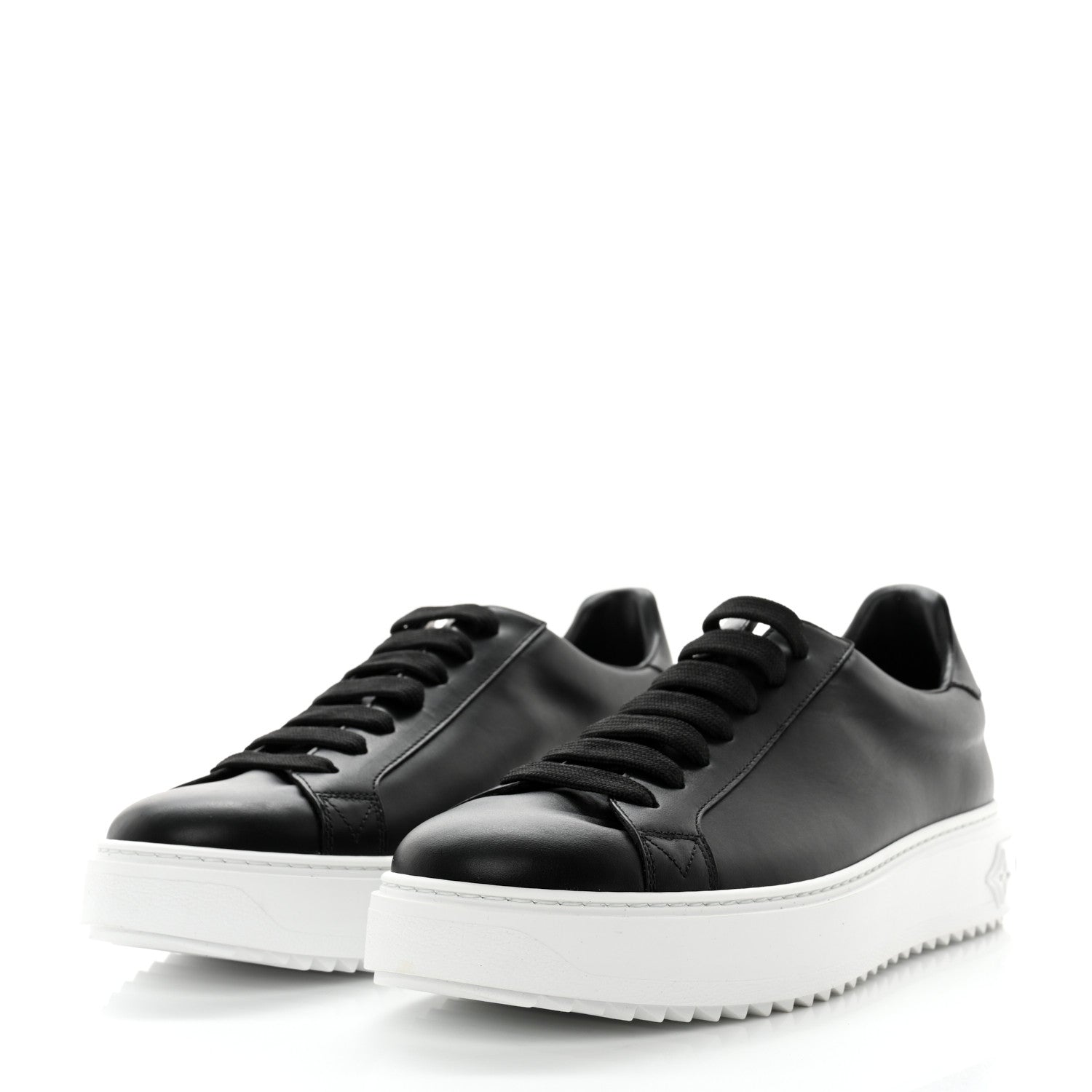 Louis Vuitton Calfskin Time Out Sneakers 41.5 Black 3 of 9