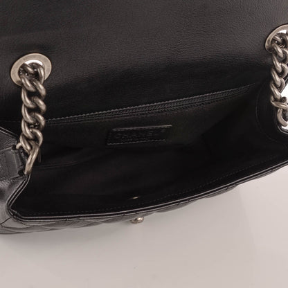 Chanel Metallic Goatskin Quilted Medium City Rock Flap Black 6 of 10